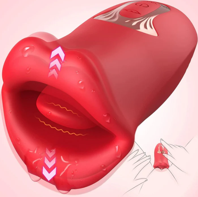 Celebrity Voice Big Mouth Tongue Licking Vibrator - Sex with a Celebrity