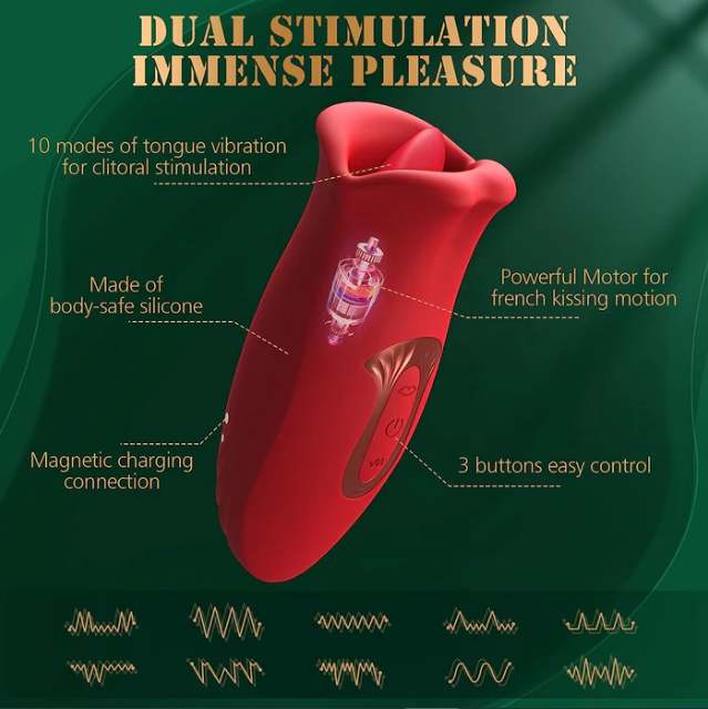 Celebrity Voice Big Mouth Tongue Licking Vibrator - Sex with a Celebrity