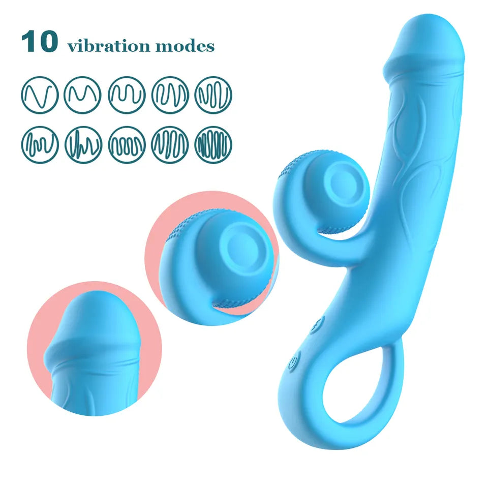 Youngwill 4-in-1 Telescopic Dildo Vibrator - Sex with a Celebrity