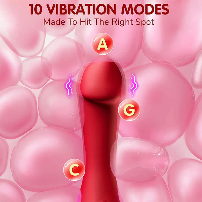 Double-head Licking Rose G-spot voice Vibrator - Sex with a Celebrity