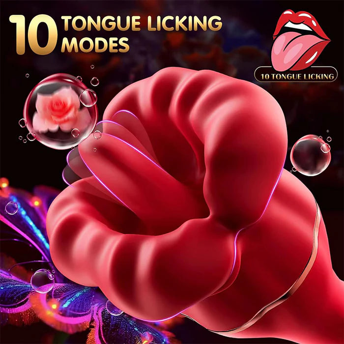 Double-head Licking Rose G-spot voice Vibrator - Sex with a Celebrity