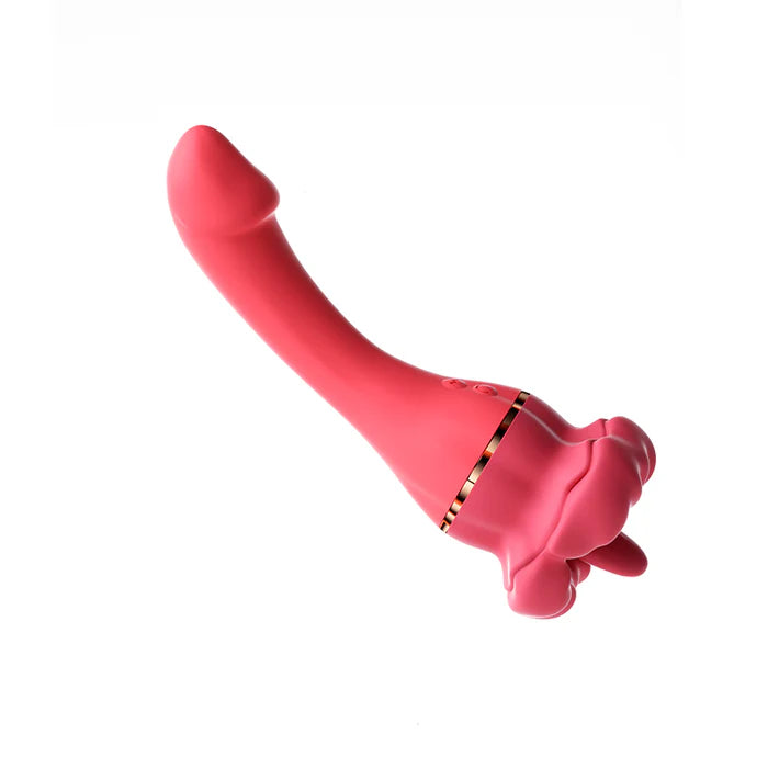Double-head Licking Rose G-spot voice Vibrator - Sex with a Celebrity