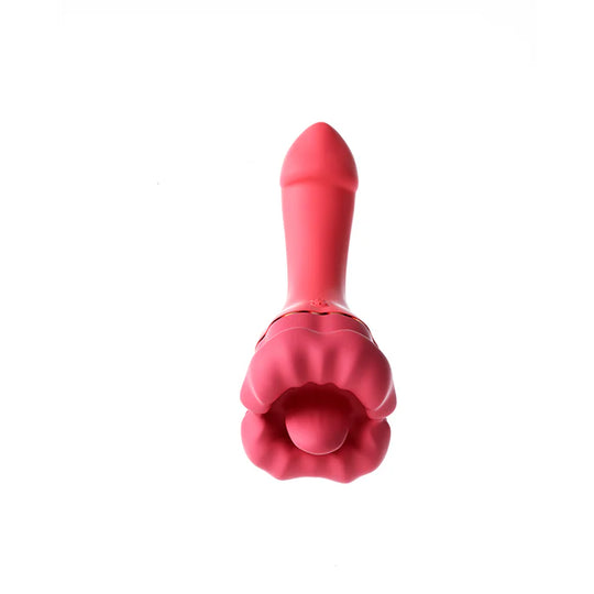 Double-head Licking Rose G-spot voice Vibrator - Sex with a Celebrity